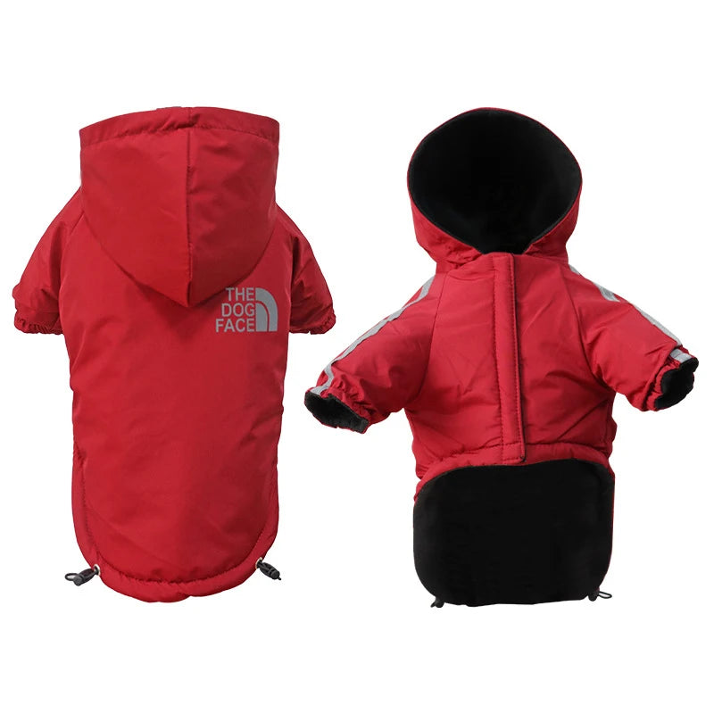 Chaqueta impermeable con forro polar cálido de invierno para perritos