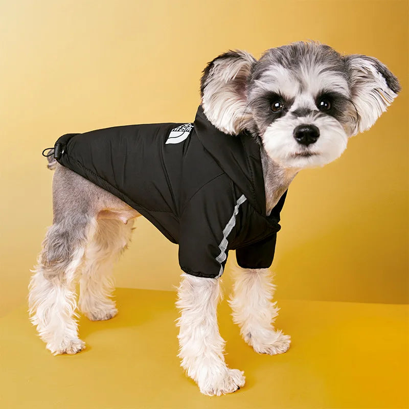 Chaqueta impermeable con forro polar cálido de invierno para perritos